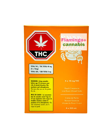 Snap Back Snap Back Peach Creamsicle Rosin Infused Hybrid THC Beverage Multipack 4X10MG