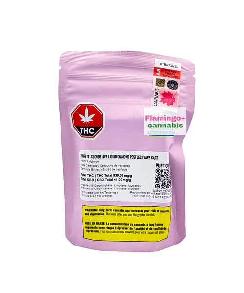 Vero Confetti Cloudz Liquid Diamond Postless Hybrid Cartridge 1G