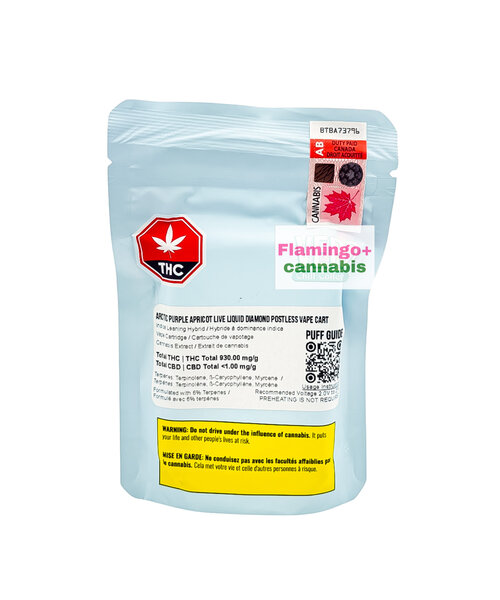 Vero Arctic Purple Apricot Liquid Diamond Postless Indica Cartridge 1G