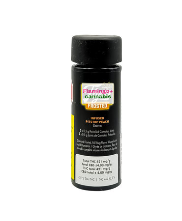 Claybourne Claybourne Frosted Flyers Pitstop Peach Liquid Diamond Infused Sativa Pre-Rolls 3X0.5G