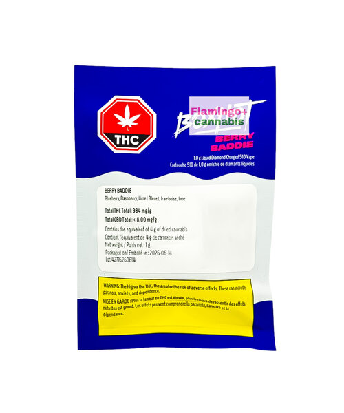 Boxhot Berry Baddie Liquid Diamond Indica Cartridge 1G