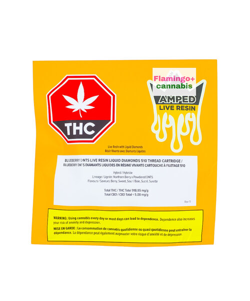 Redecan Amped Live Resin Blueberry DNTS Hybrid Cartridge 1G