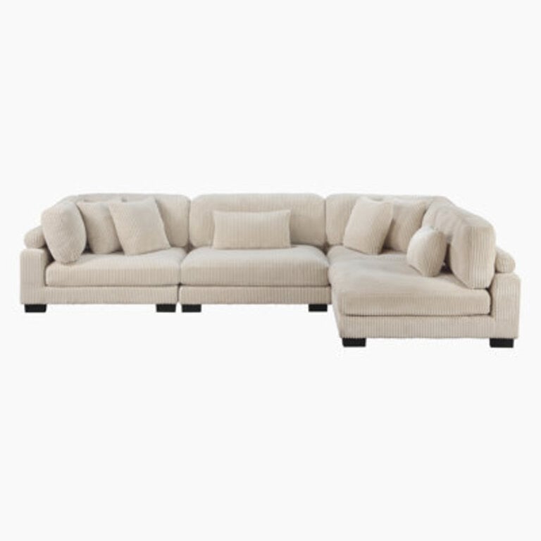 Brinsley 135?W Modern Track Arm Modular Sectional Sofa