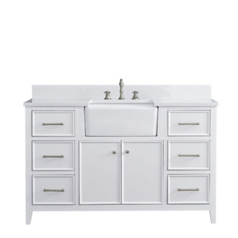 Casey 54'' Single Bathroom Vanity with Engineered Stone Top