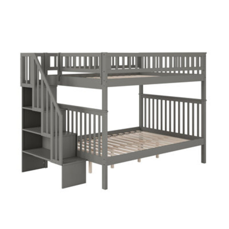 Ilariana Heavy Duty Kids Staircase Bunk Bed with Built-in Charger