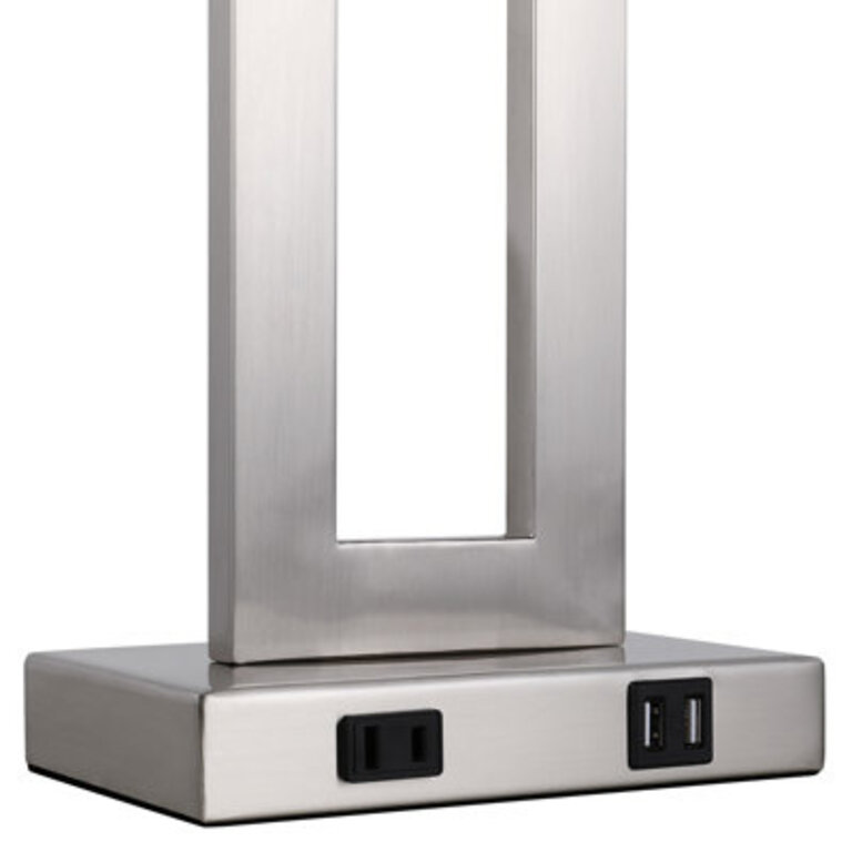 22" Dimmable Touch Control Table Lamp with Dual USB Ports