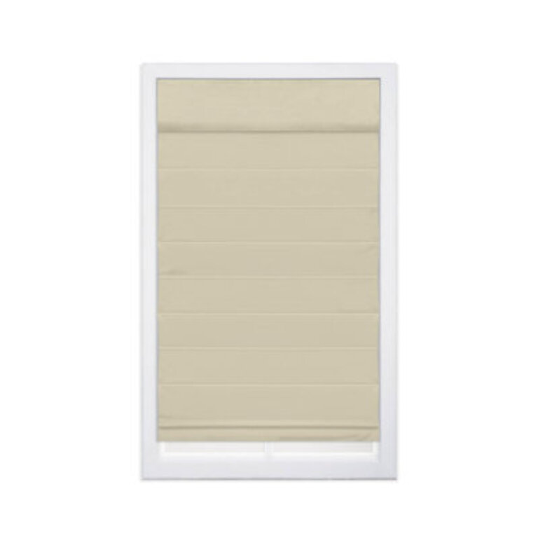 Cordless Blackout 100% Cotton Roman Shade with Cellular Shade Backing