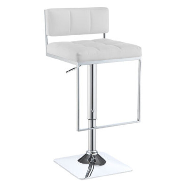 Kinnear Swivel Upholstered Adjustable Height Counter Stool with Metal Frame