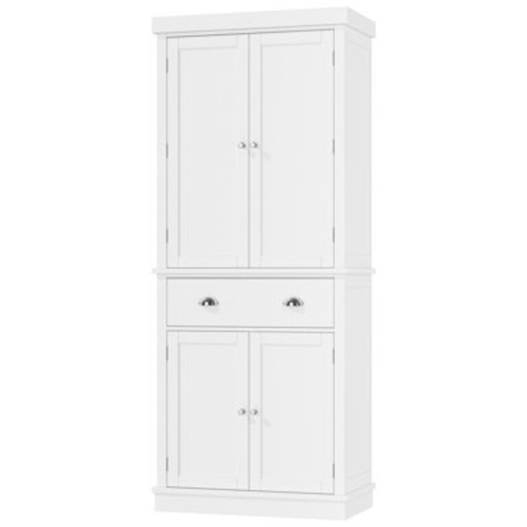 Annibelle 72.4''H Wood Kitchen Pantry With 1 Drawer and 5 Shelves