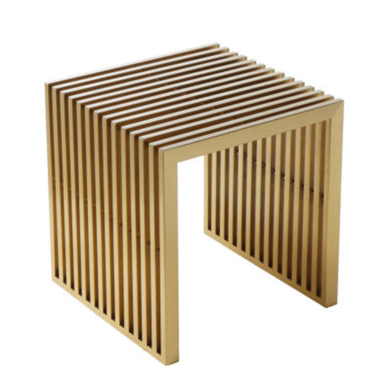 Jules Stainless Steel Accent Stool