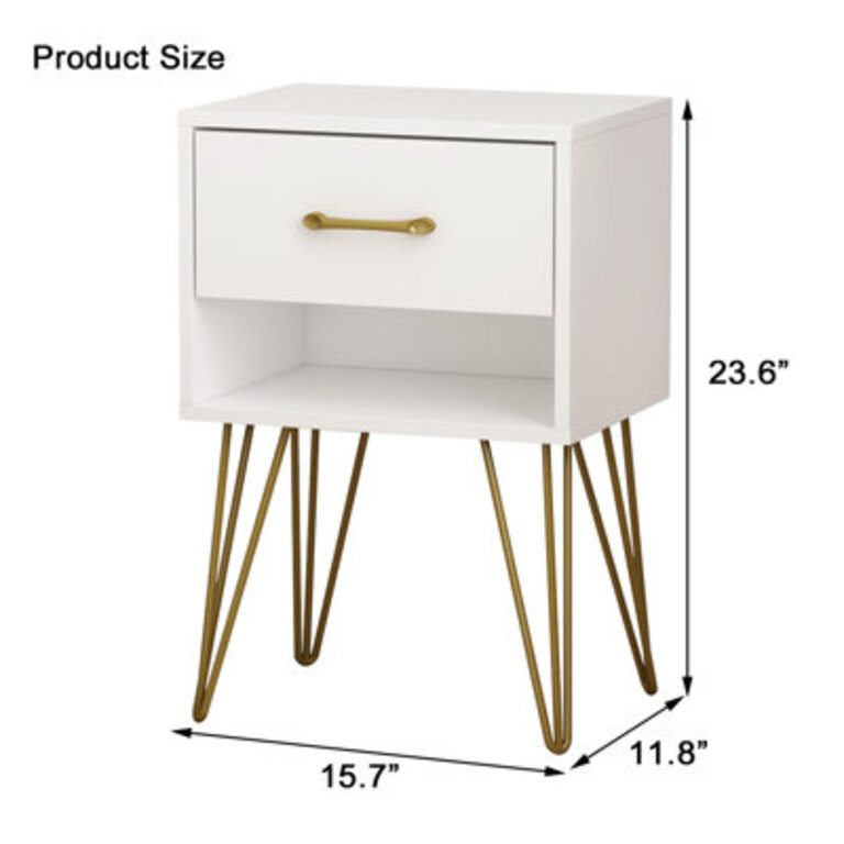 Katika 15.6'' W Metal Nightstand