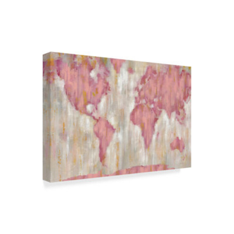 " Blushing World Map V2 Crop " by Silvia Vassileva