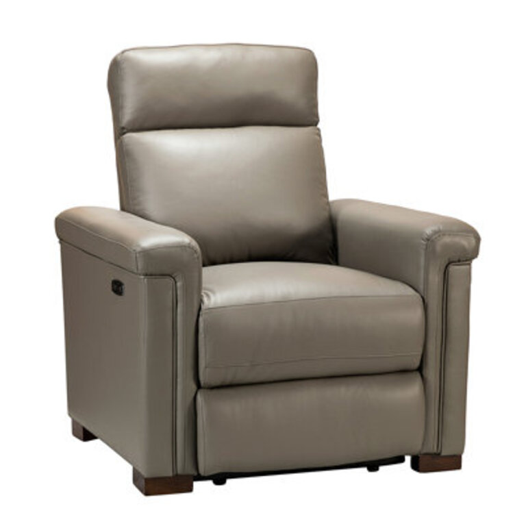 Aziah 34.65" Wide Genuine Leather Power Recliner With USB Port