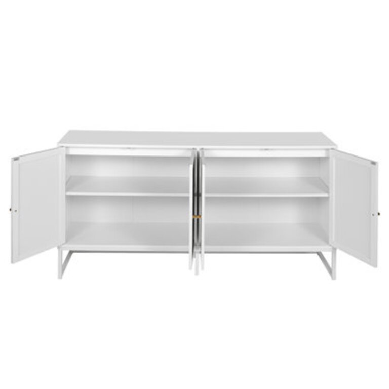Caludia 31.5" Tall 4 - Door Accent Cabinet