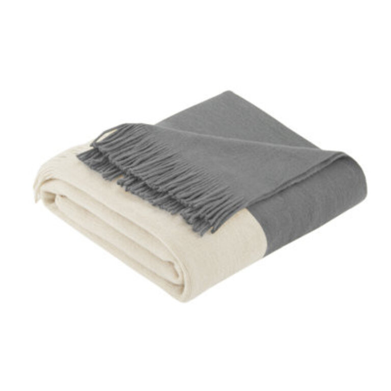 Linea Color Block Faux Cashmere Throw