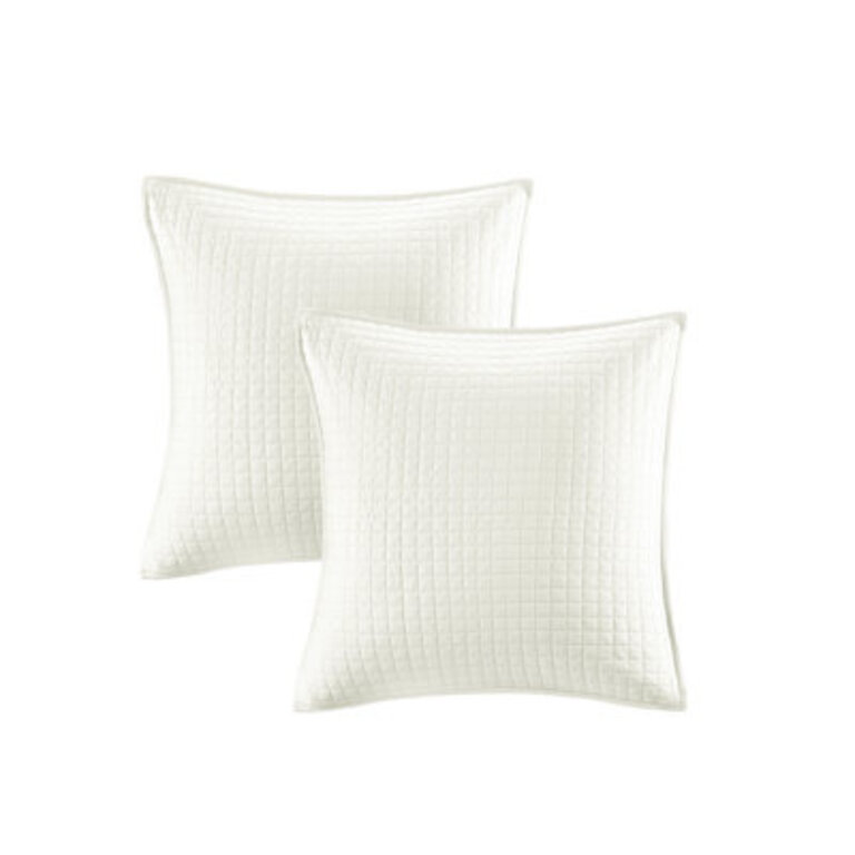 Brooklyn Cotton Jacquard Comforter Set with Euro Shams and Throw Pillows