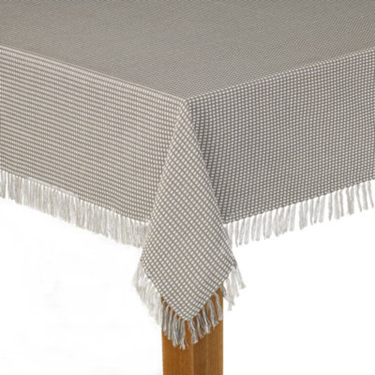 Chesnut Gingham 100% Cotton Tablecloth