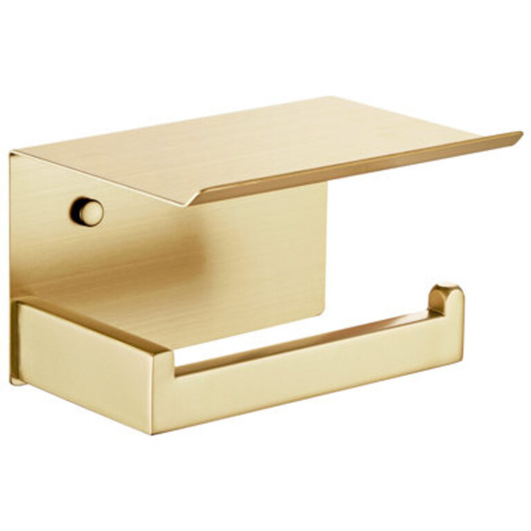 Toilet Paper Holder With Shelf Wall Mounted
