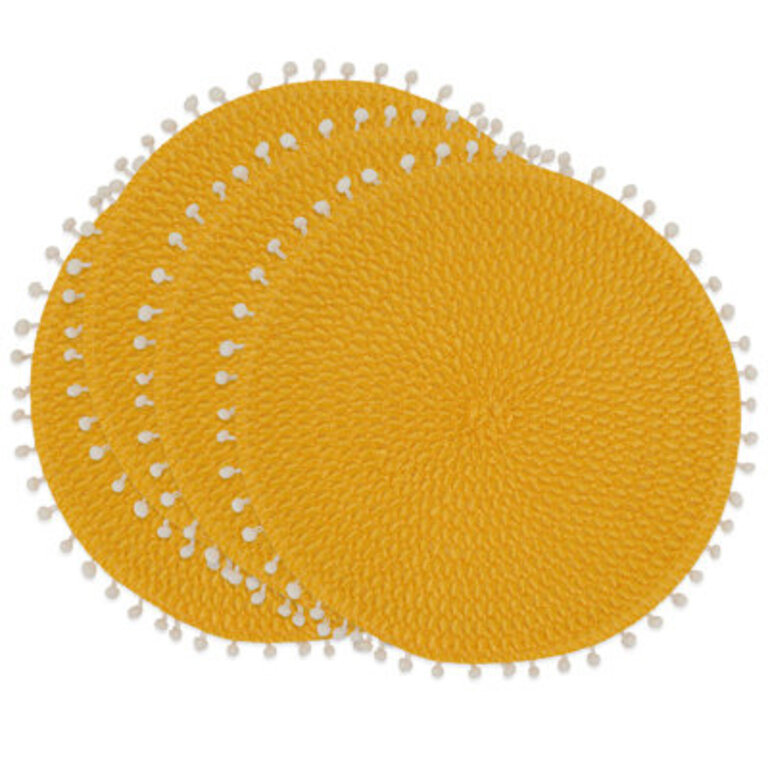 Brielle Collection Polypropylene Plastic No Pattern Round Placemat