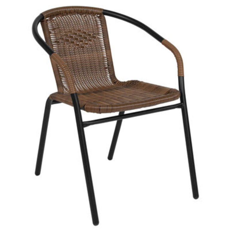 Arthor Rattan Indoor/Outdoor Stacking Restaurant Chairs by Flash Furniture