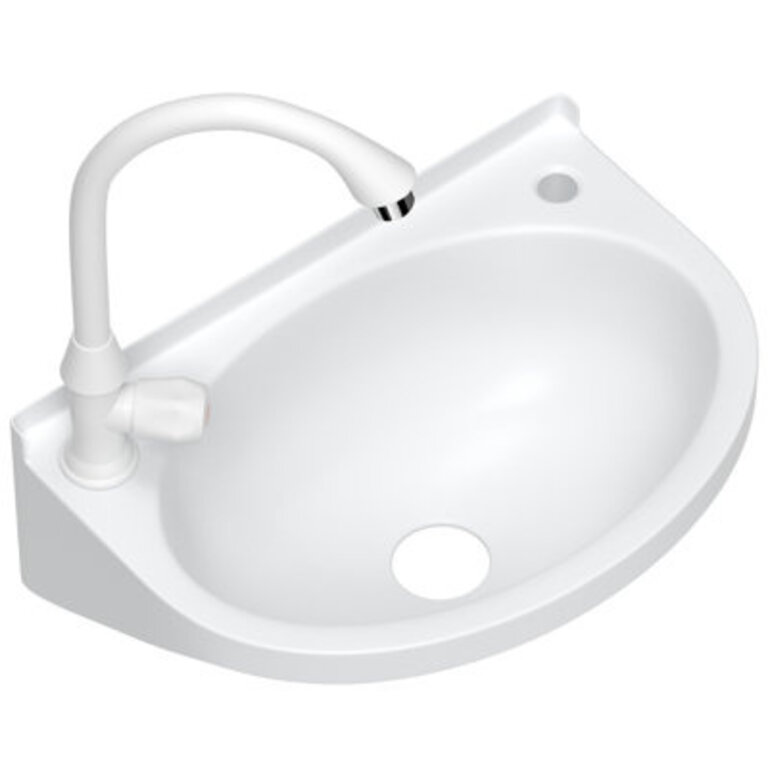 15.75'' Plastic Wall Outdoor Sink