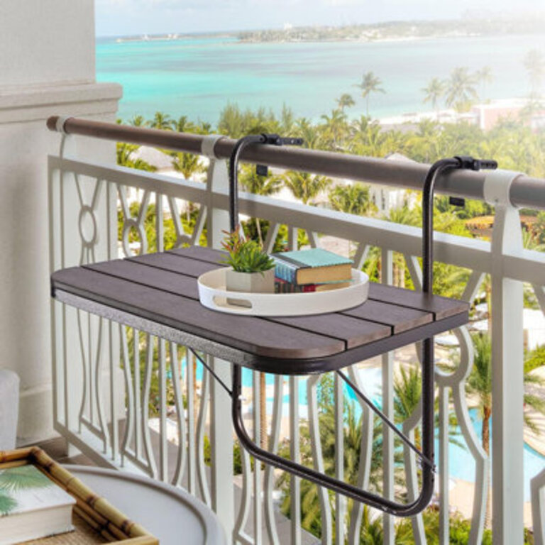 Burgel Rectangular Outdoor Folding Balcony Table