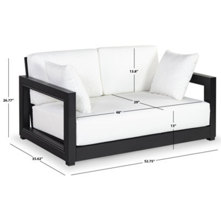Melrose 52.75" Wide Loveseat with Cushions