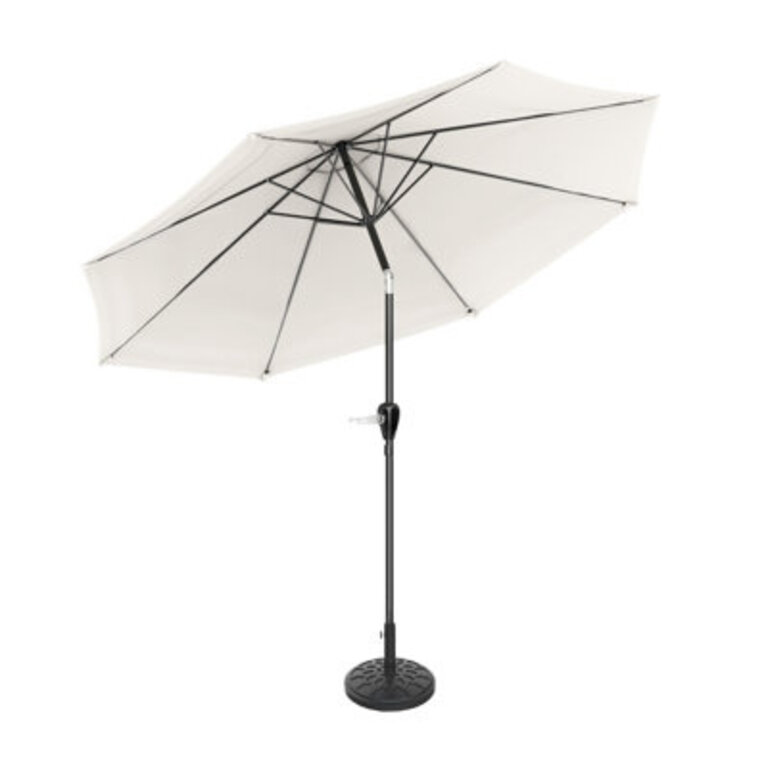 Kapp Patio Umbrella with Auto Tilt 10' Easy Crank Sun Shade with 19lb Weighted Base for Deck, Porch, Outdoor Furniture, or Pool by Pure Garden