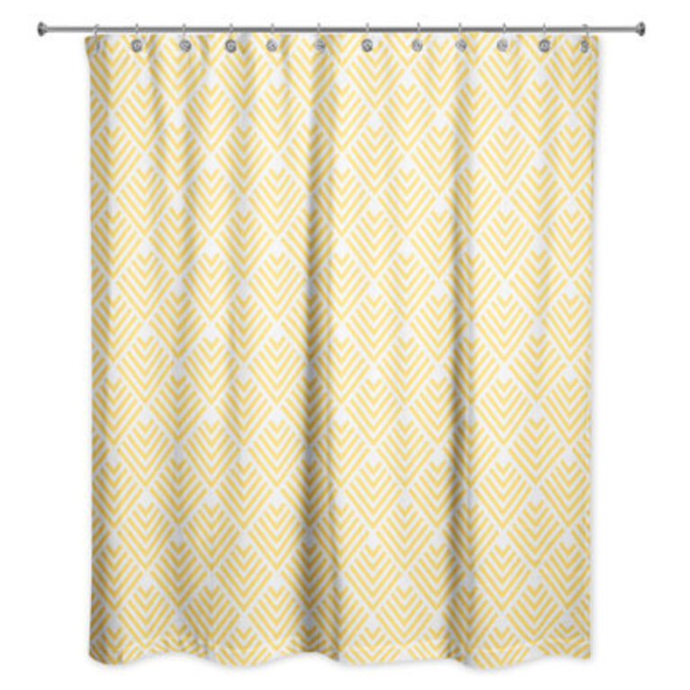 Tussilage Geometric Shower Curtain