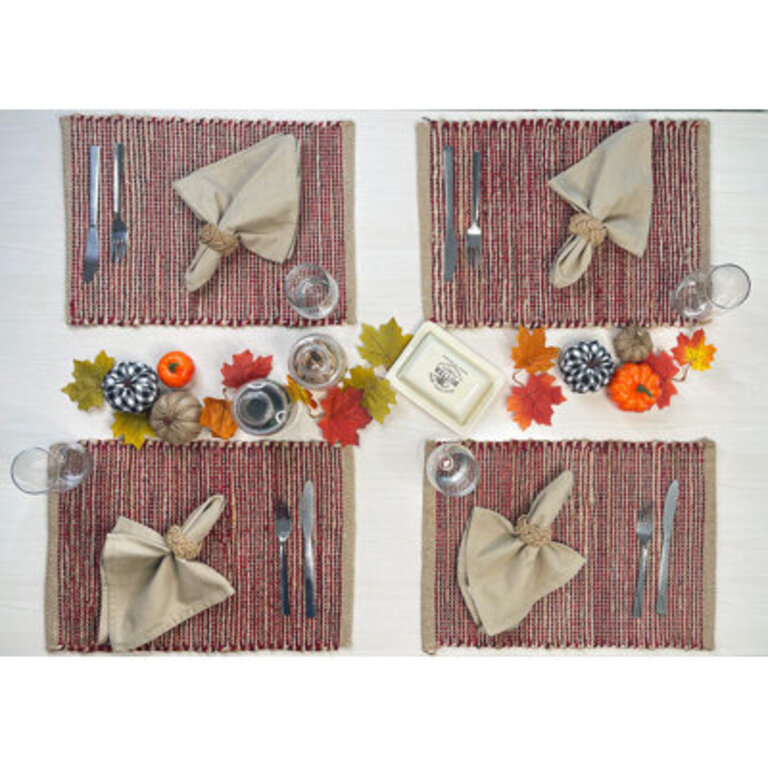 Sonya Jute Gingham Rectangle Placemat