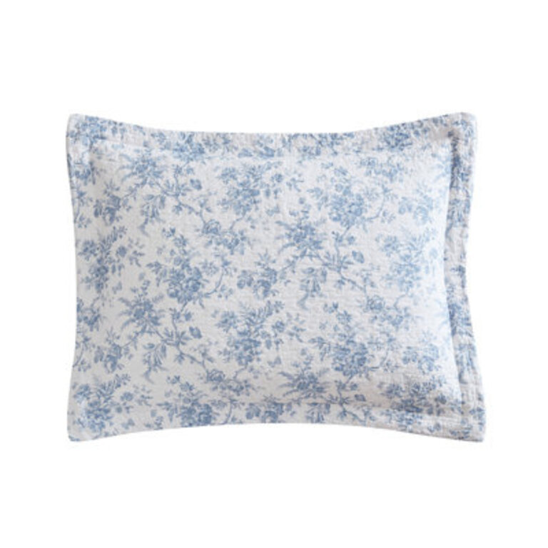 Laura Ashley Walled Garden Cotton Blue 4 Piece Daybed Cover Set