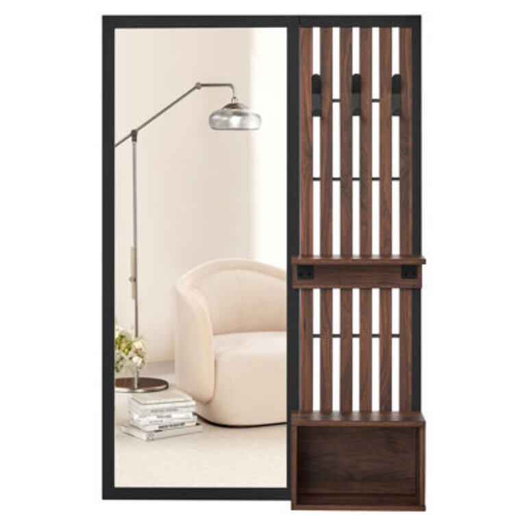 Marcetta Metal Rectangle Wall Hall Trees