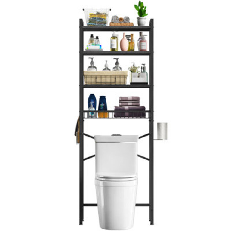 Agassiz Metal Adjustable Freestanding Over The Toilet Storage