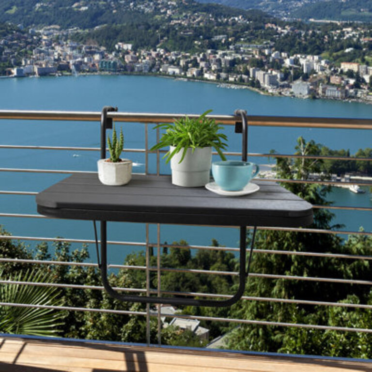 Burgel Rectangular Outdoor Folding Balcony Table
