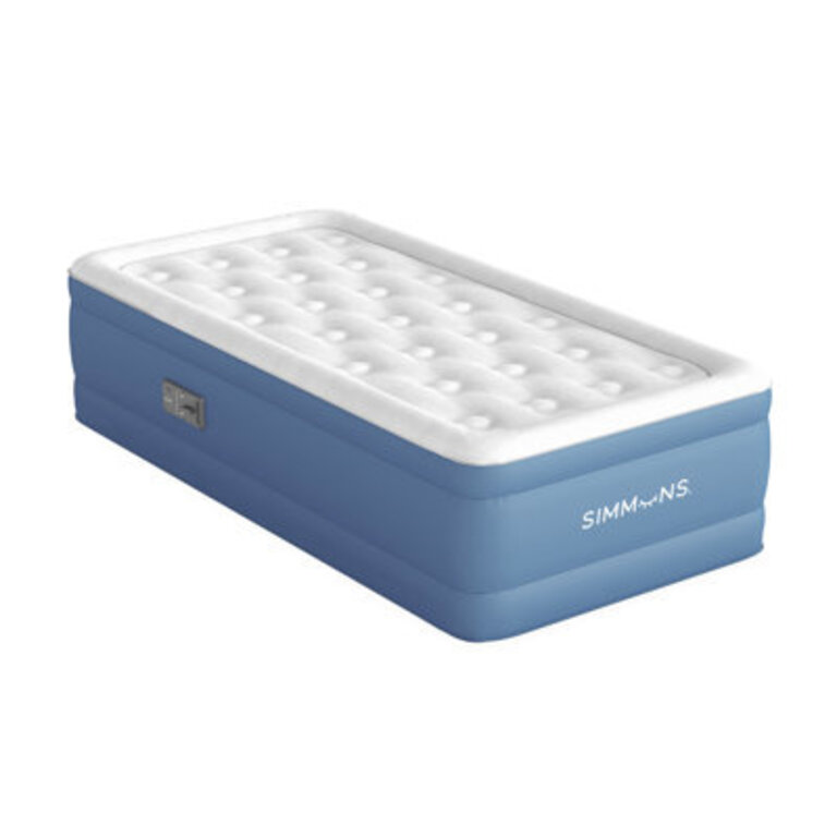 Simmons RestAire Raised Inflatable Air Mattress, Built-in no-leak Air Pump, puncture resistant vinyl
