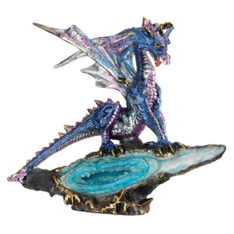 Geode Guardian Gothic Dragon Figurine