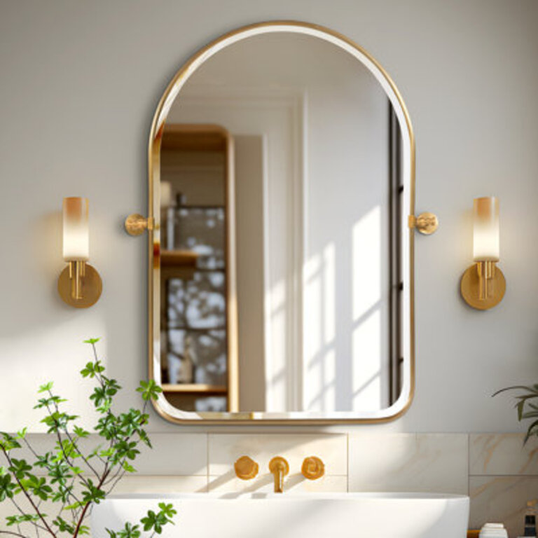 Quesenberry Metal Arch Wall Mirror