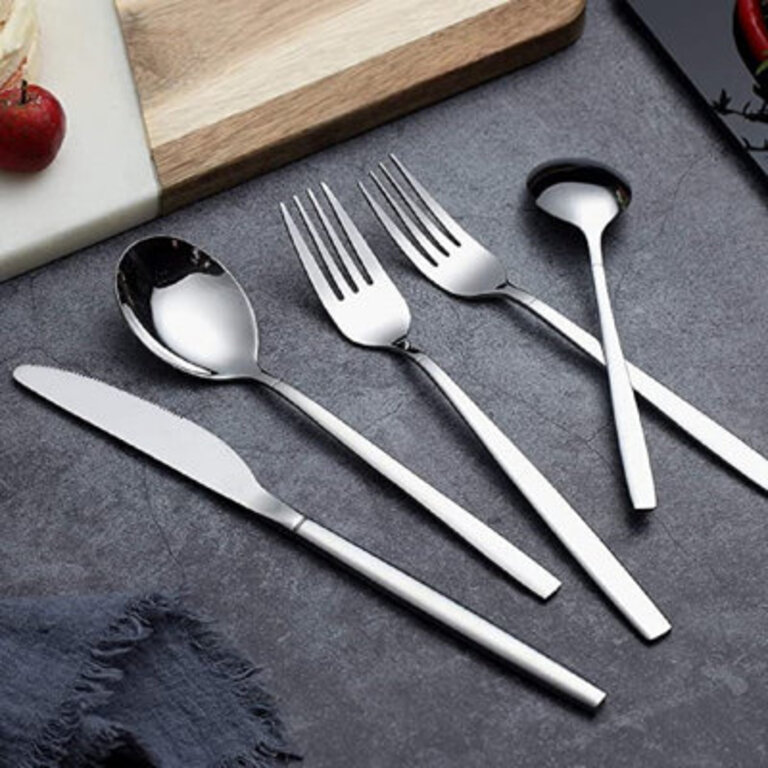 Flatware Set 40 Pieces, Stainless Steel Flatware Set, Silverware Set Service For 8 people