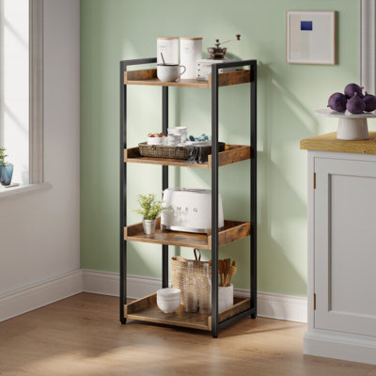 Etagere 3/4/5 Shelves Bookcase, Small Bookshelf for Living Room, Bedroom or Bathroom