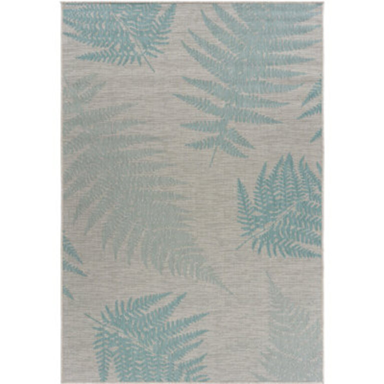 Fatima Botanical Zero-Pile Flatweave Indoor/Outdoor Durable Area Rug