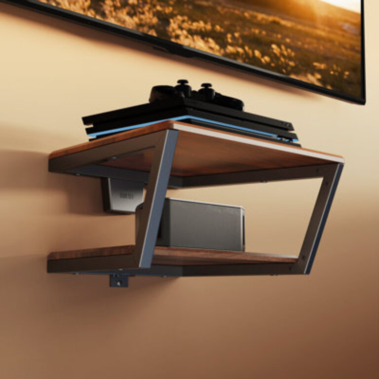 Fleurette Audio-Video Shelving with Metal Steel Frame for DVD Players and TV Box