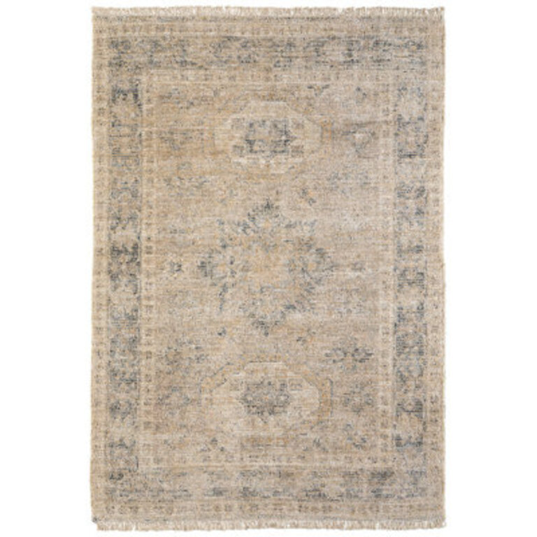 Alberdine Transitional Medallion Handmade Sand Rug