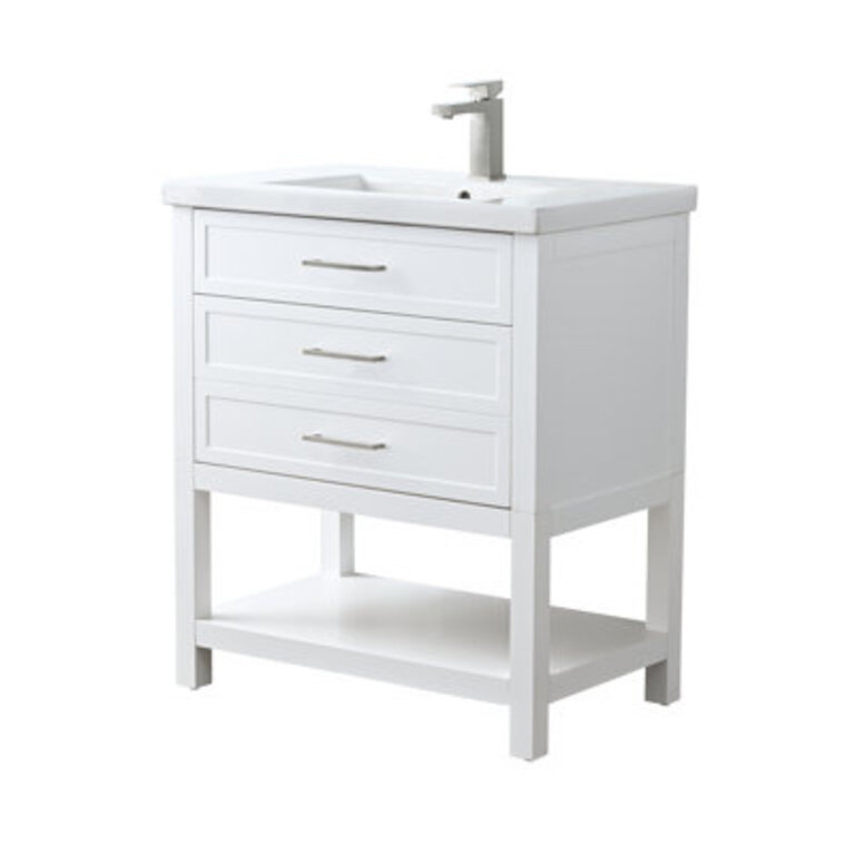 Vicini 30'' Single Vanity with Ceramic Top