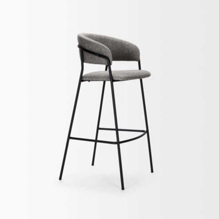 Burkeen Upholstered Counter Stool with Metal Frame