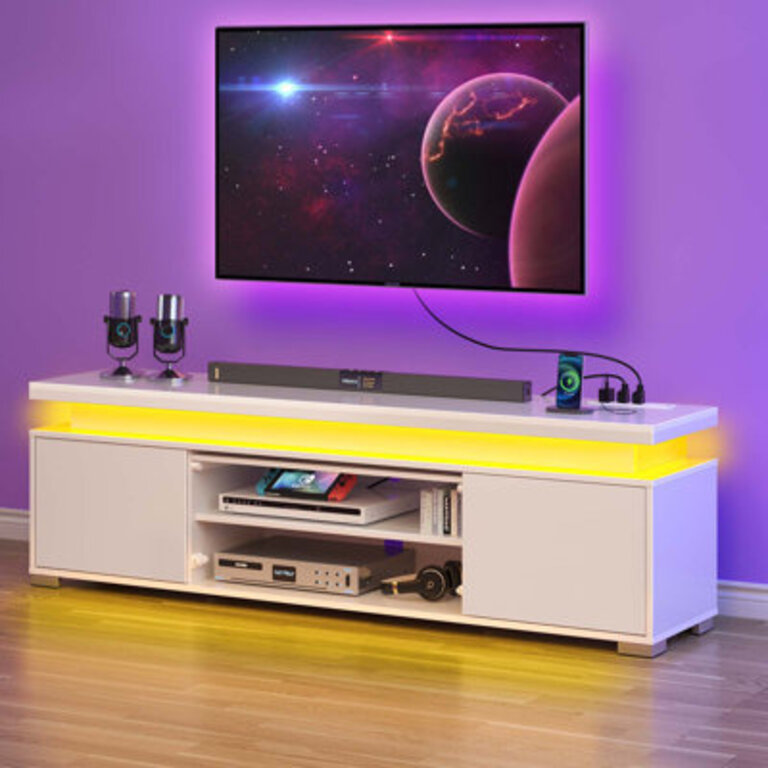 Geffken TV Stand for TVs up to 65" with RGB LED Lights