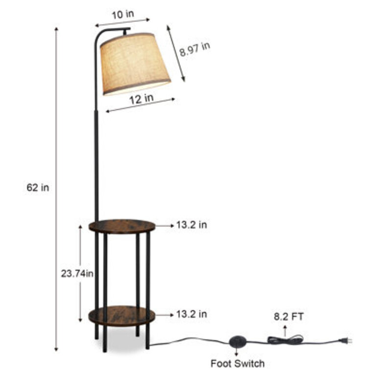 62'' Tray Table Floor Lamp