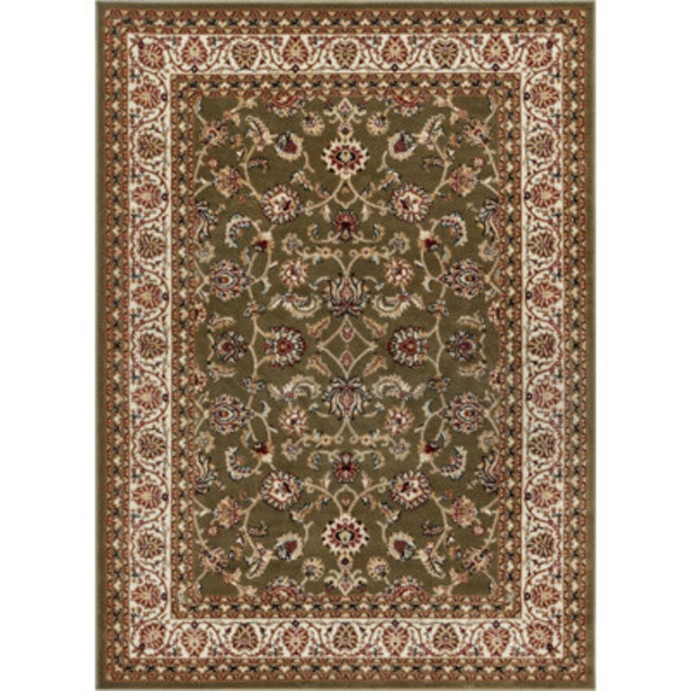 Treanor Oriental Machine Made Power Loom Polypropylene Area Rug in Green