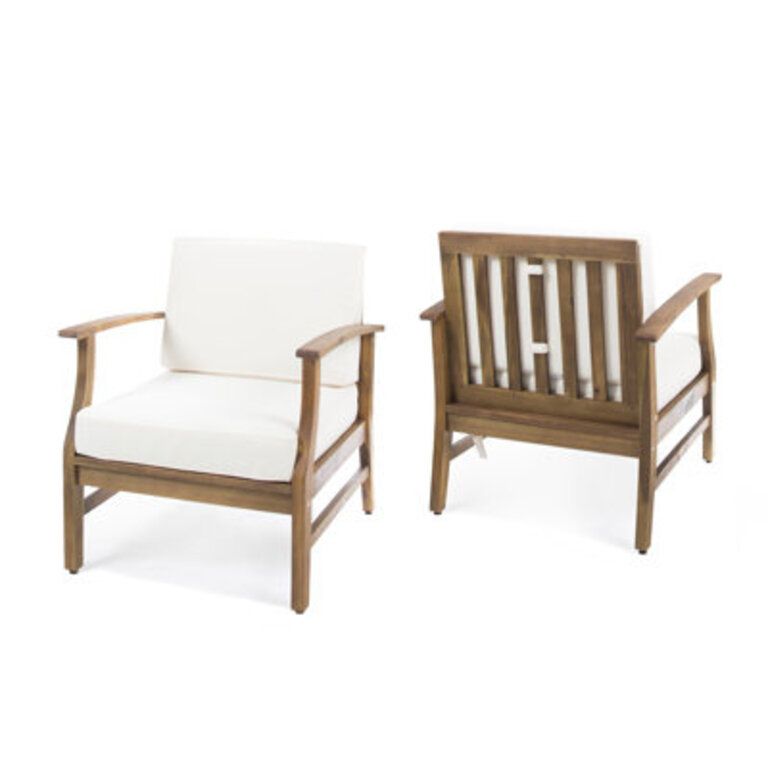 Tavares Acacia Premium All-Weather Wicker Outdoor Lounge Chair