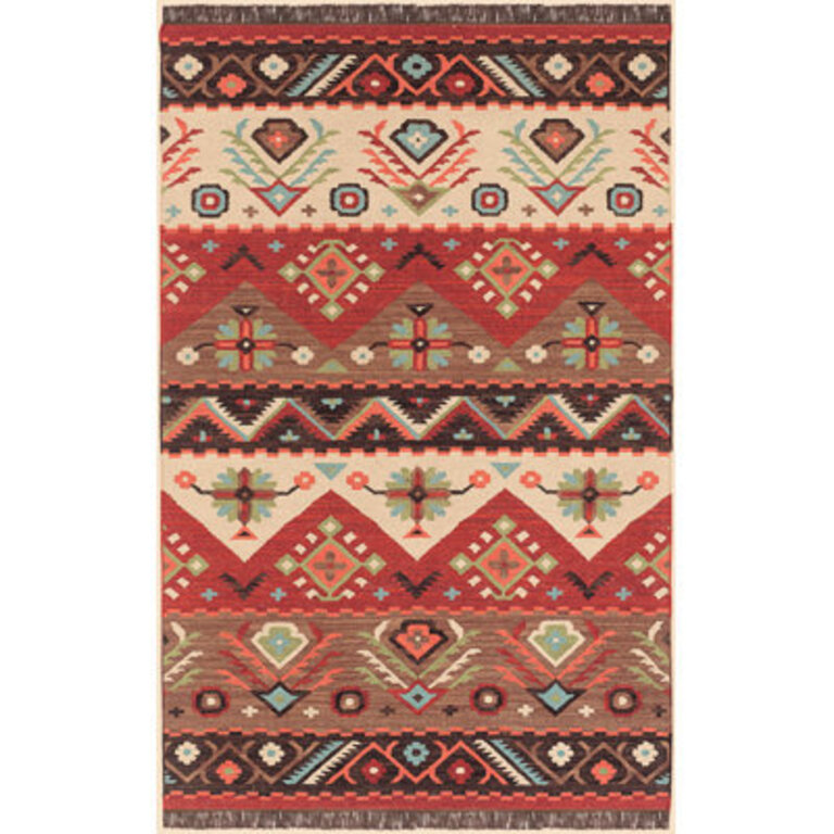 Provincetown Southwestern Flatweave Wool Multicolor Area Rug