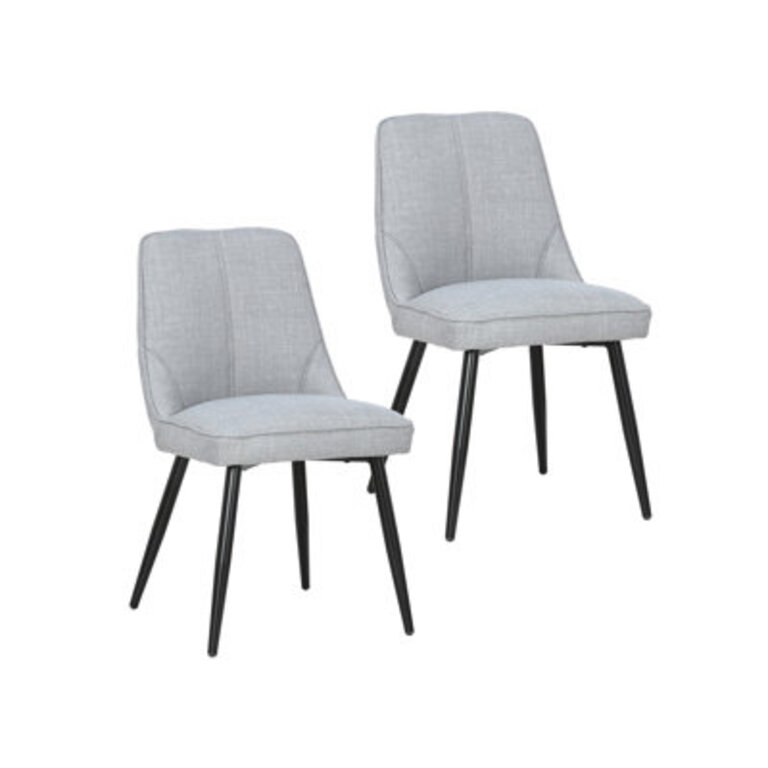 Catto Cedartown Fabric Dining Chair with Steel Legs